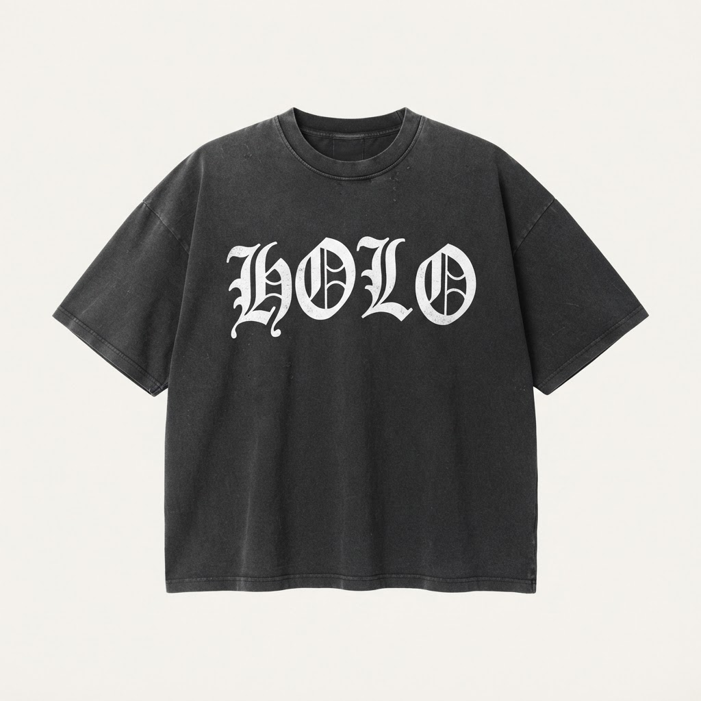 HOLO Gothic Black Tee, front