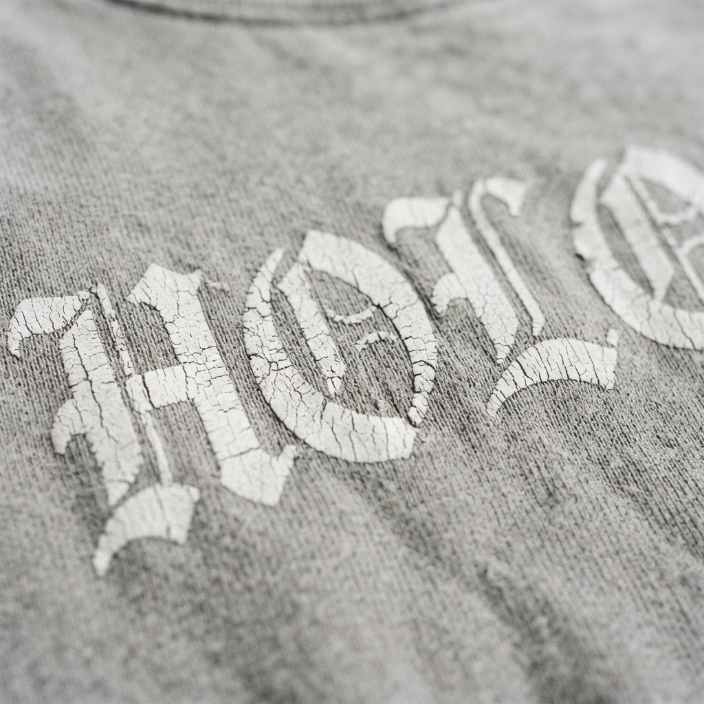 Old English lettering detail